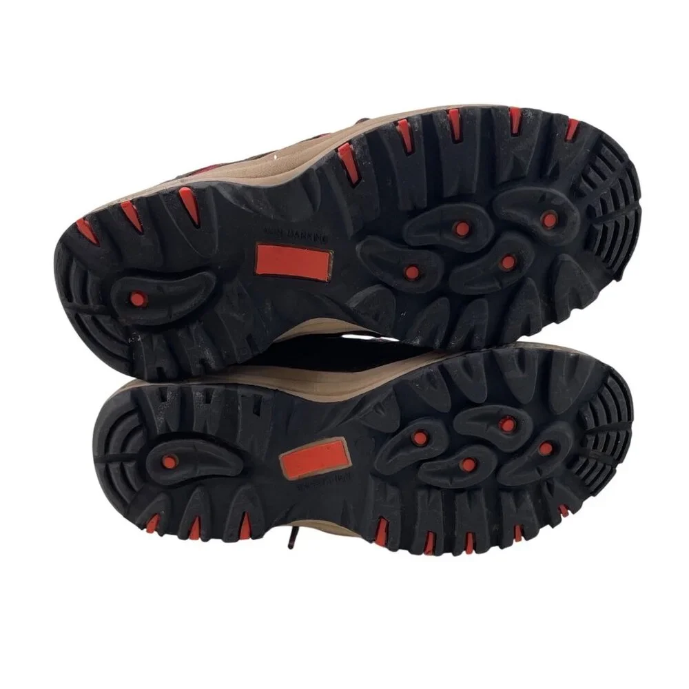 Denali Mens Waterproof Hiking Boots Brown/Black/Red Size 7 Outdoor Trail Shoes - Picture 11 of 14